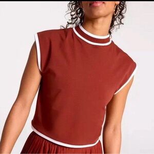 CALIA Women's Ribbed Cropped Mock Neck Tank Size Small NWT